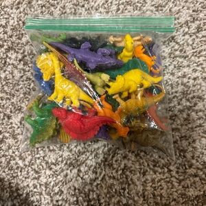 Assorted Small Kids Dinosaur Toy Figures - Multicolor